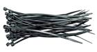 Mustat muovilistat liittimiin 280x4,8 mm, 100 kpl.