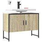 vidaXL Kylpyhuonekaappi altaalla Sonoma-tammi 80x33x60 cm tekninen puu, Muut huonekalut