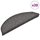 vidaXL Porrasmatot 30 kpl 56x17x3 cm tummanharmaa puolipyöreä