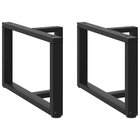 vidaXL Sohvapöydän jalat T-muotoiset 2 kpl musta 70x25x(42-43) cm teräs