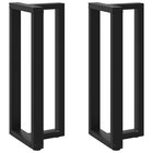 vidaXL Baaripöydän jalat T-muotoiset 2 kpl musta 50x35x(100-101) cm teräs