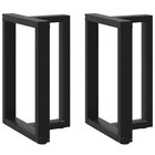 vidaXL Ruokapöydän jalat T-muotoiset 2 kpl musta 50x35x(72-73) cm teräs