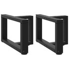 vidaXL Sohvapöydän jalat T-muotoiset 2 kpl musta 50x25x(30-31) cm teräs