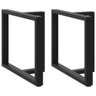 vidaXL Ruokapöydän jalat T-muotoiset 2 kpl musta 100x35x(72-73) cm teräs