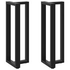 vidaXL Baaripöydän jalat T-muotoiset 2 kpl musta 40x35x(110-111) cm teräs