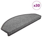 vidaXL Porrasmatot 30 kpl 65x24x4 cm tummanharmaa puolipyöreä suuri
