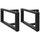 vidaXL Sohvapöydän jalat T-muotoiset 2 kpl musta 70x25x(30-31) cm teräs