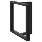 vidaXL Ruokapöydän jalat T-muotoiset 2 kpl musta 70x35x(72-73) cm teräs