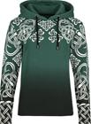 Black Premium by EMP - smaragd-grüner Kapuzenpullover mit keltisch anmutendem Print - Huppari - Naiset - Vihreä