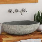 vidaXL Pesuallas jokikivi soikea (45-53)x(34-41) cm