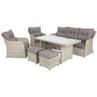 Ulkokalustesetti Bergamo, beige / beige melange