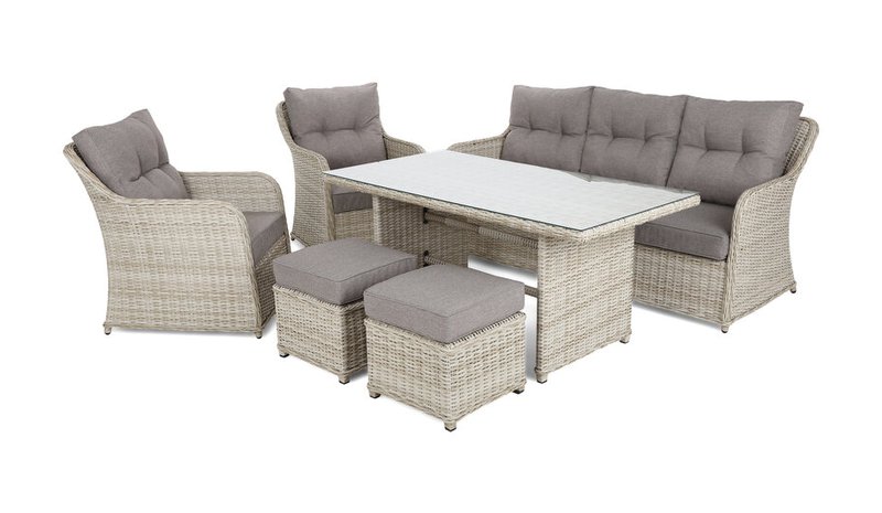 Ulkokalustesetti Bergamo, beige / beige melange