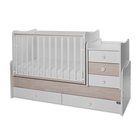 Muunneltava lastensänky Lorelli Maxi Plus New, 62x110 cm, valkoinen/vaalea tammi