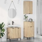 vidaXL Kylpyhuonekalustesetti hyllyllä 3 pcs Sonoma tammi Tekninen puu