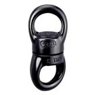 Petzl Swivel S Karbiini kääntölaakerilla Musta