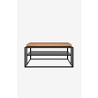 Loft24Sohvapöytä 90x90 cm, tammimainen, mustaMustaSohvapöydät- Homeroom