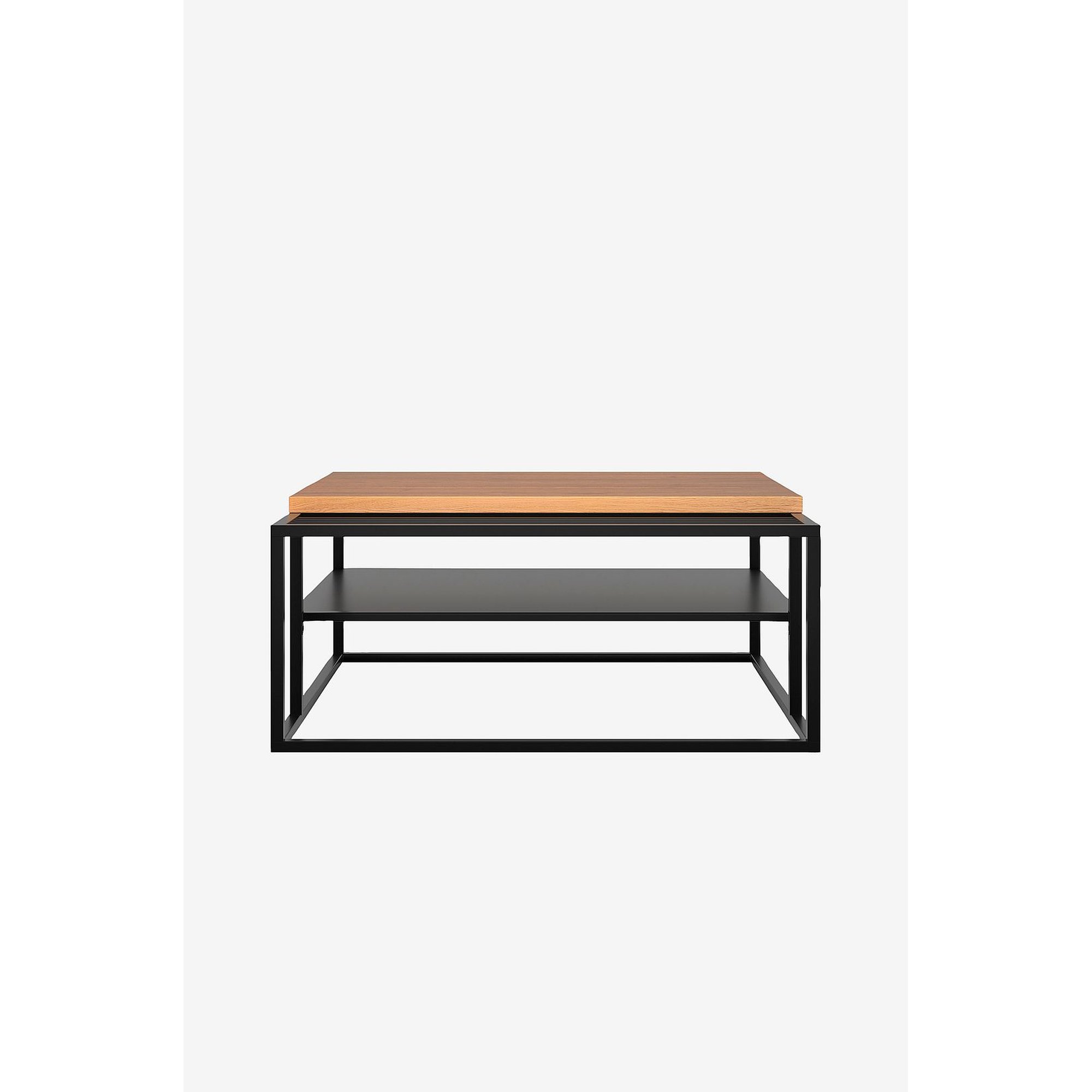 Loft24Sohvapöytä 90x90 cm, tammimainen, mustaMustaSohvapöydät- Homeroom
