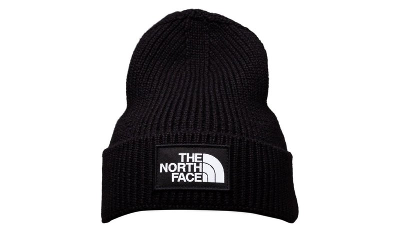 The North Face Pipo Logo Box Cuffed - Musta