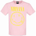 Nirvana - Face - T-paita - Miehet - Pinkki