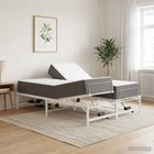 vidaXL Sähkösäätöinen sänky runko valkoinen 5FT King Size Teräs