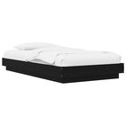 vidaXL Lattiasängyn runko Musta tammi 80 x 210 cm Tekninen puu