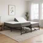 vidaXL Sähkösäätöinen sänky runko Musta 200 x 200 cm Teräs