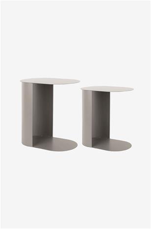 Leitmotiv Side Table Set Riqueza Oval - Grey - H48CM
