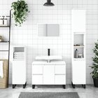 vidaXL Kylpyhuoneen kaappi valkoinen 30x30x100 cm tekninen puu, Muut huonekalut