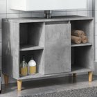 vidaXL Kylpyhuoneen kaappi betoninharmaa 80x33x60 cm tekninen puu, Muut huonekalut