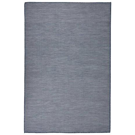 vidaXL Ulkomatto Flatweave 120x170 cm sininen