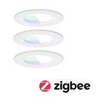 Paulmann upotettava LED-kohdevalaisin Nova Coin Smart, valkoinen, RGBW, 3 kpl,