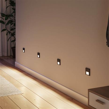 Paulmann LED-uppovalaisin Tsaro, musta, muovi, 2700 K