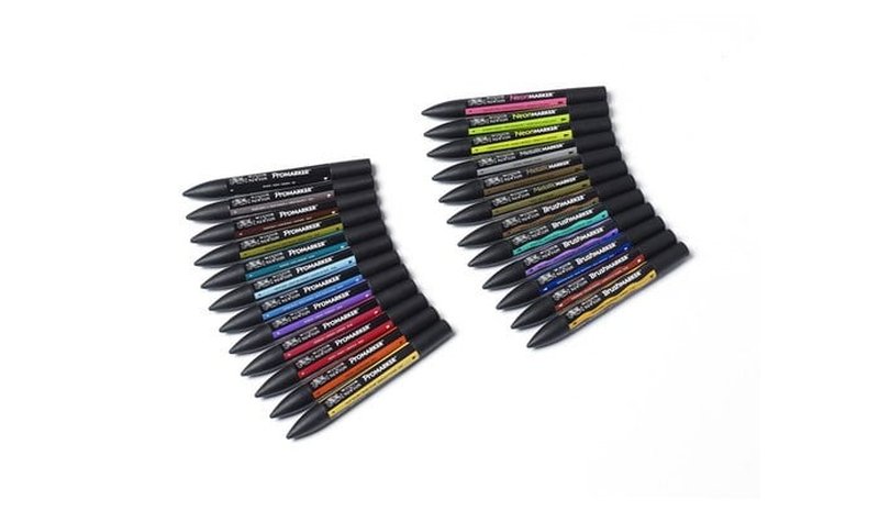 Winsor & Newton - Mixed marker set 24pcs + wallet (832226)