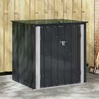 vidaXL Puutarhan säilytyslaatikko Musta 101,5 x 82 x 100 cm Teräs