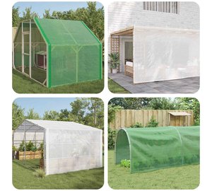 vidaXL Pressu Reijillä Vihreä 6 x 12 m 140 gsm PE