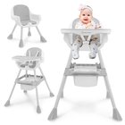 Säädettävä syöttötuoli lapsille Moby-System Magnolia 2in1 – harmaa