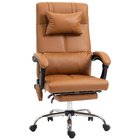 Ergonominen toimistotuoli hierontaominaisuudella, 66x67x114-122cm, vaaleanruskea