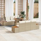 vidaXL Puutarhasohva Setti 7 kpl Beige ja kerma