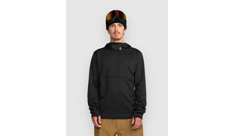 Volcom Gridlock Hooded P/O Fleeceneule black Miehet