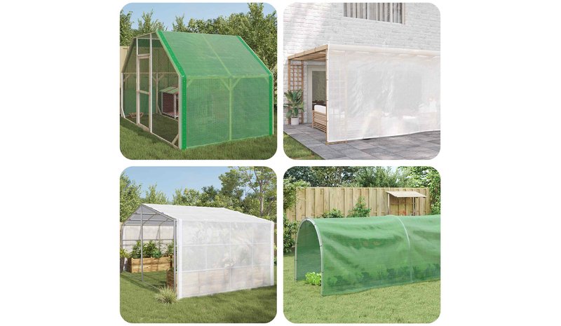 vidaXL Pressu Reijillä Vihreä 4 x 6 m 140 gsm PE