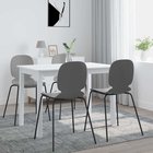 vidaXL Ruokapöytä valkoinen 114x71x75 cm kumipuu
