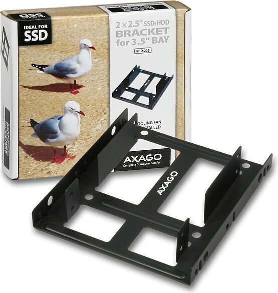 Axagon SSD Mounting Frame RHD-225, 102x115x24mm, 0.055kg, metal frame, fan installation ready