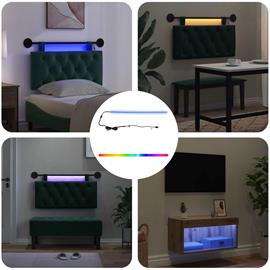 vidaXL LED-nauha 55 cm Monivärinen Polyvinyylikloridi
