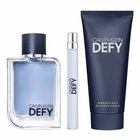 EDT Calvin Klein Defy -lahjapakkaus 100 ml + EDT 10 ml + suihkugeeli 100 ml