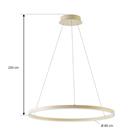 Arcchio LED-riippuvalaisin Albiona, beige, 1 rengas, halkaisija 80 cm