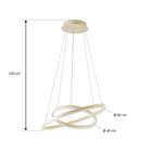 Arcchio LED-riippuvalaisin Albiona, beige, 2 rengasta, halkaisija 60 cm