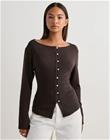 Nelly - Ruskea - Waist Button Cardigan