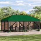 vidaXL Paviljonki sivuseinillä 6 x 3 m Vihreä Polyesteri ja teräs