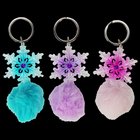 Happy Traveler Snowflake Pom-Pom Keychain avaimenperä