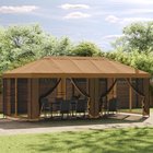 vidaXL Paviljonki sivuseinillä 6 x 3 m Beige Polyesteri ja teräs